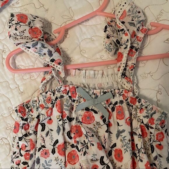 NWOT Dylan & Abby floral print bubble onesie w headband 6-9 month - Picture 2 of 5